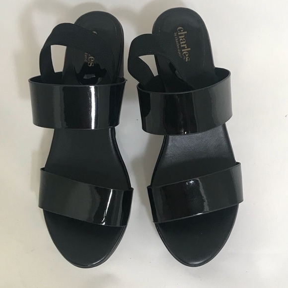 New Charles by Charles David black platform wedge - Picture 1 of 6